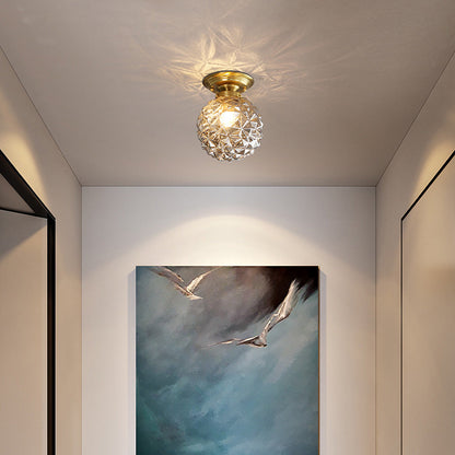 Modern Klar Glas Boll Taklampa för Hallen