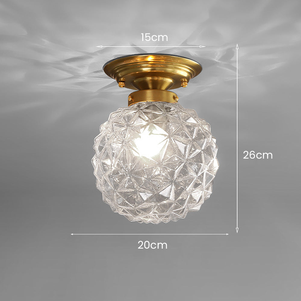 Modern Klar Glas Boll Taklampa för Hallen