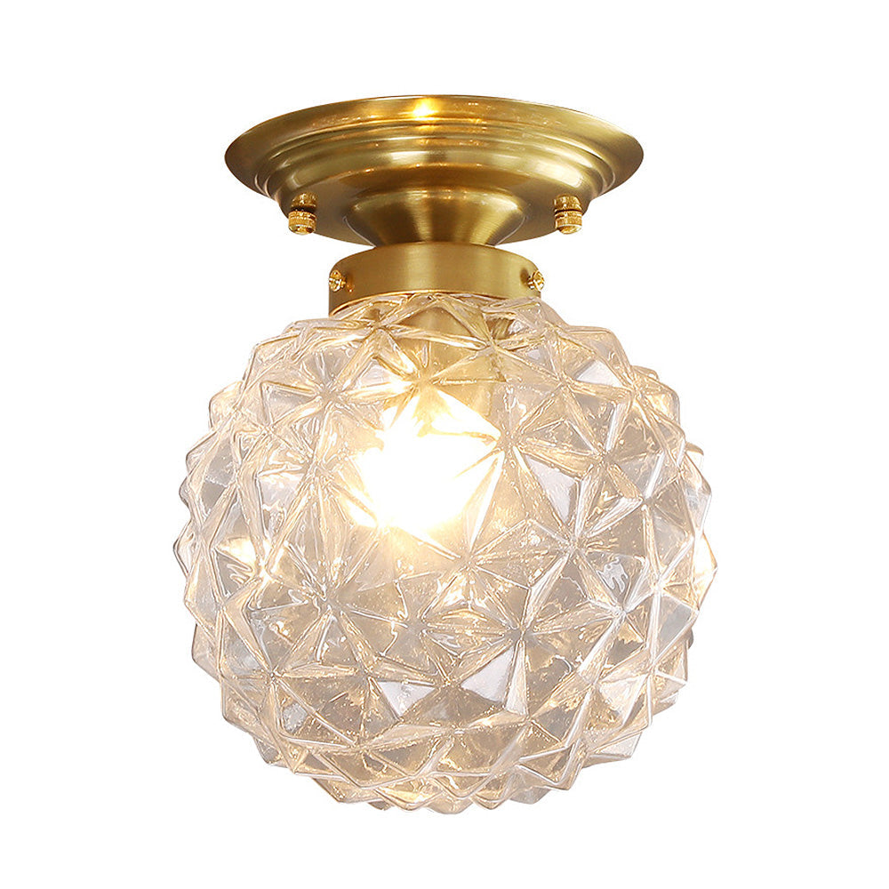 Modern Klar Glas Boll Taklampa för Hallen