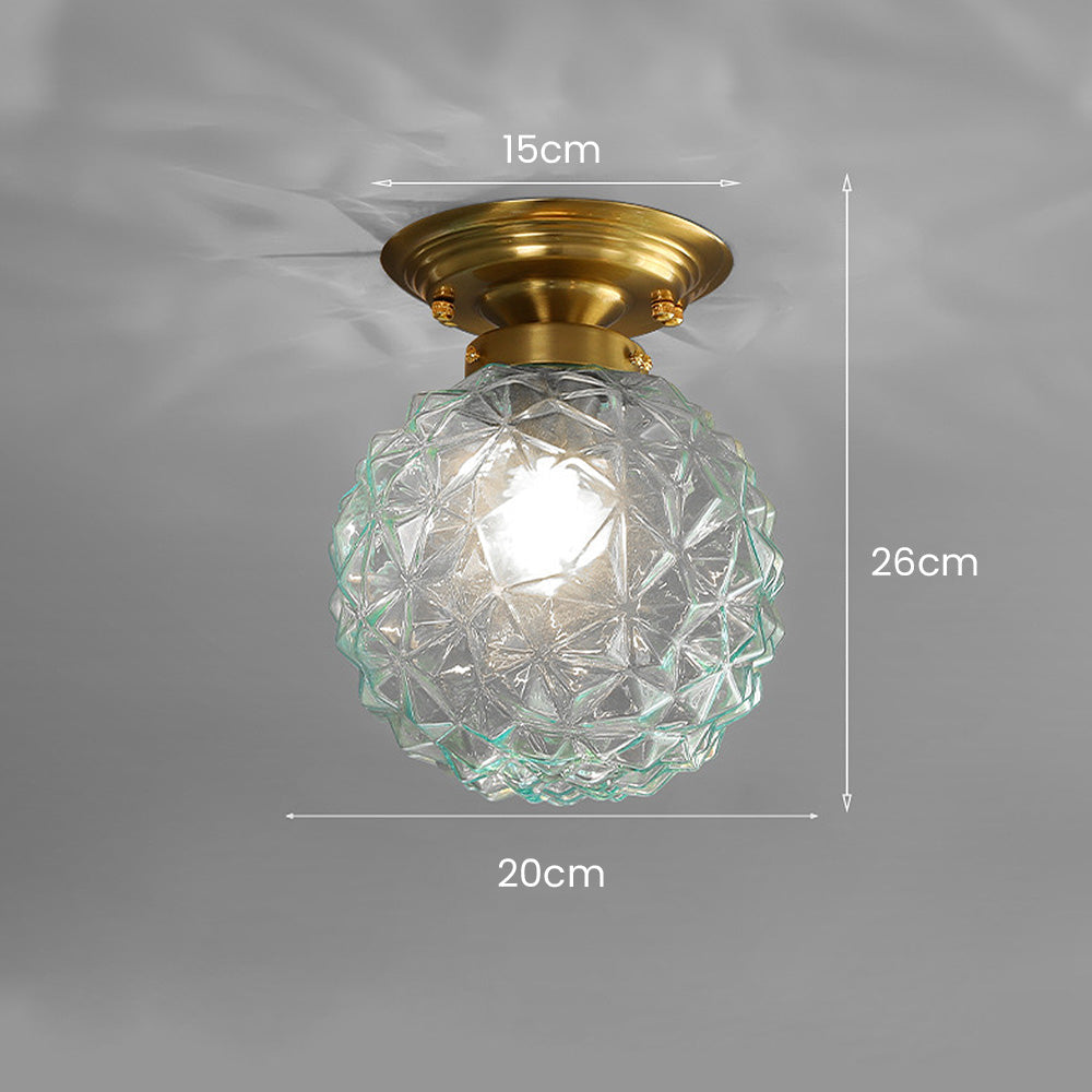 Modern Klar Glas Boll Taklampa för Hallen