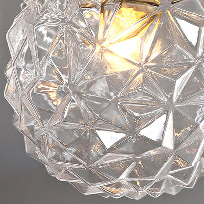 Modern Klar Glas Boll Taklampa för Hallen
