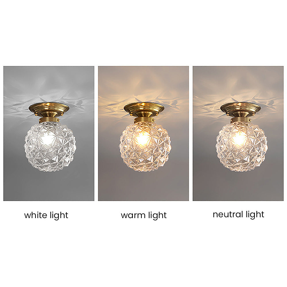 Modern Klar Glas Boll Taklampa för Hallen