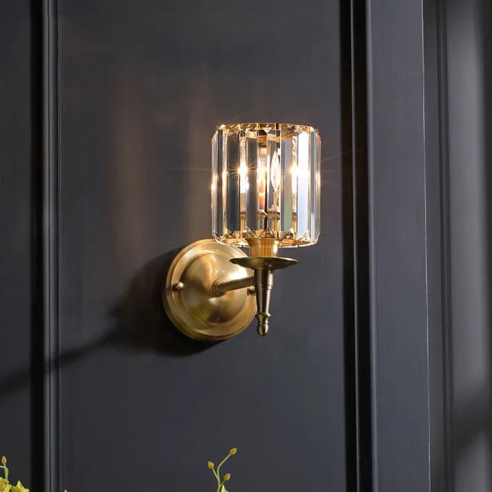 Klassisk Vintage Kristall Vägglampa – Oupulent Dekorativ Sconce