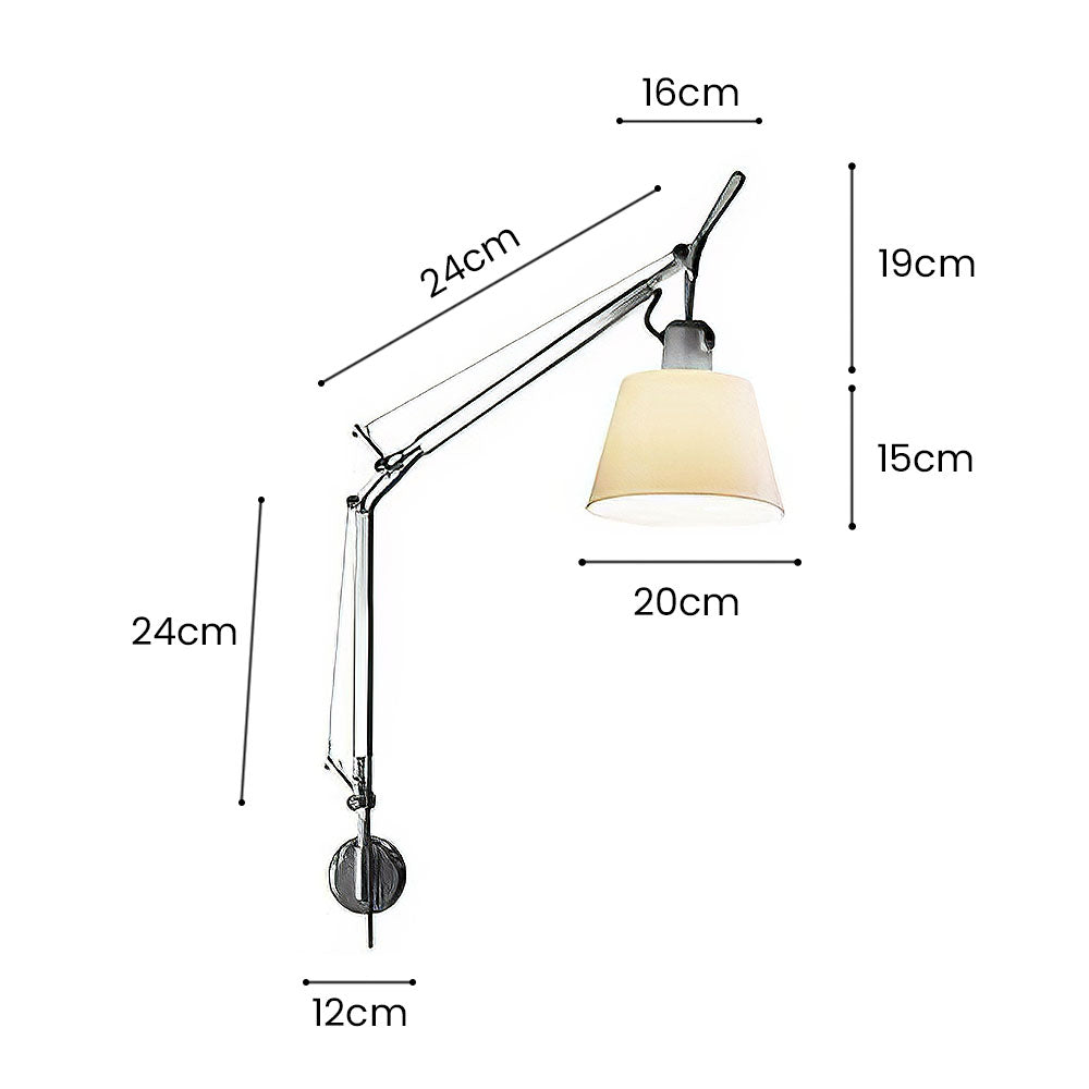 Modern Svängbar Silver Vägglampa