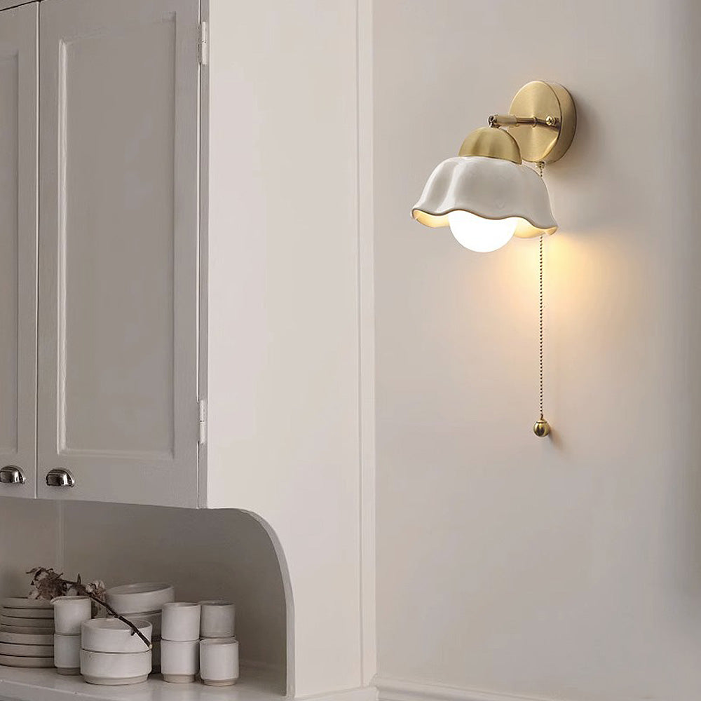 Fransk Vit Justerbar Vägglampa