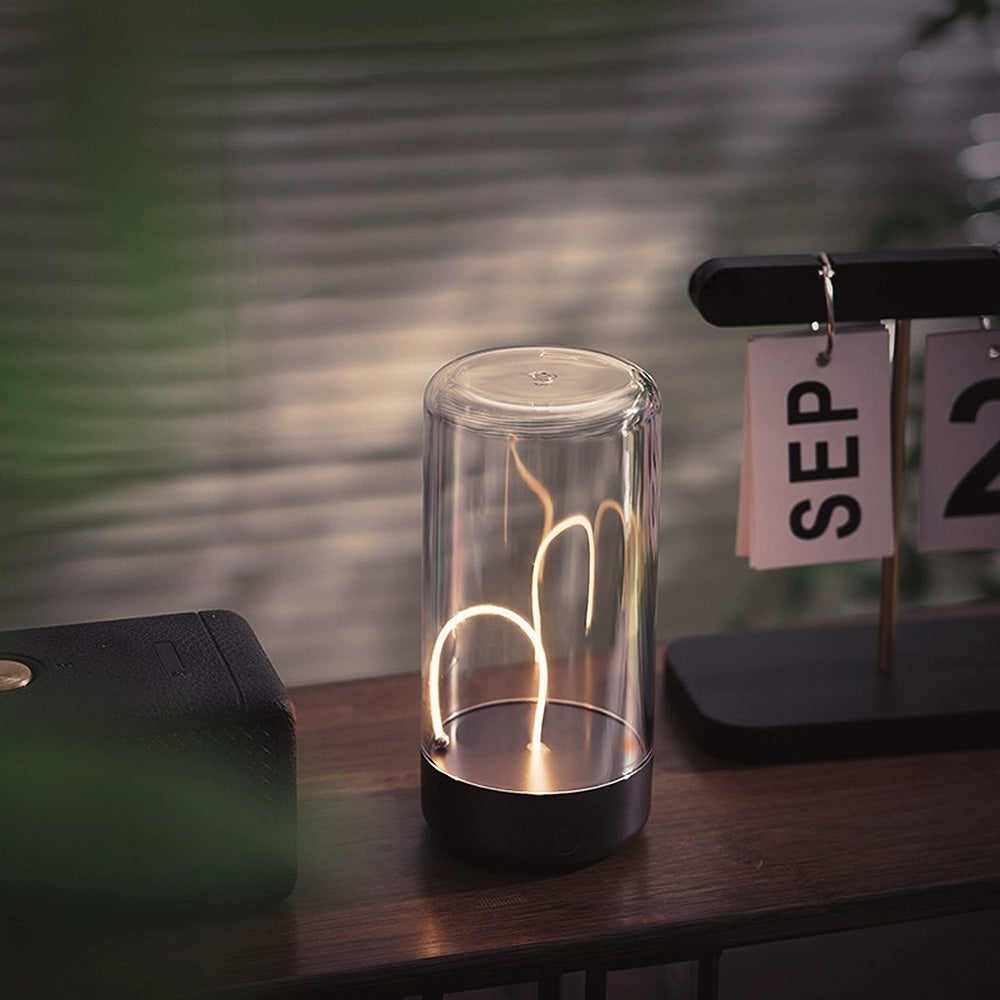 Modern magnetisk transparent akryl mini bordslampa