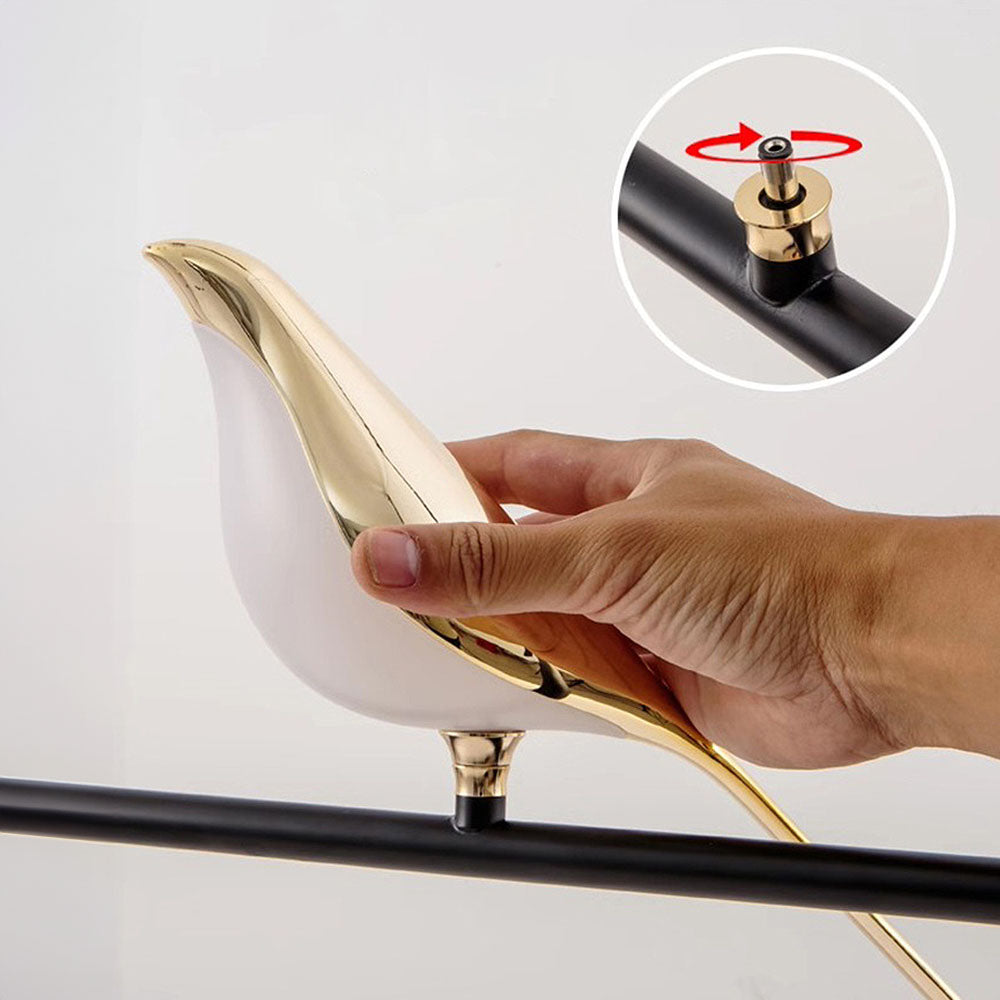 Carvallo - Kreativ LED Hänglampa med Ringar och Dekorativa Fåglar