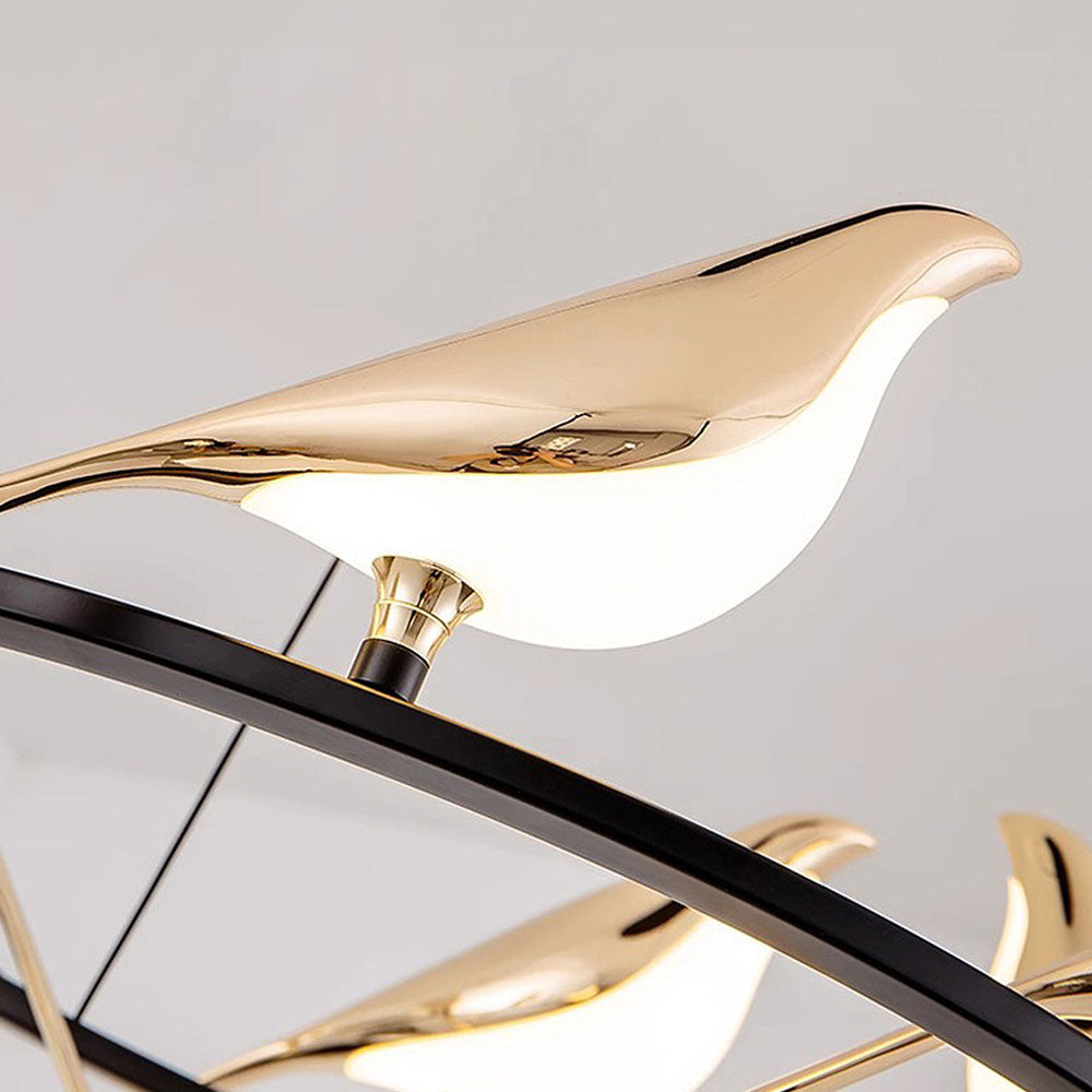 Kreativa Fåglar LED Cirkelslinga Hänglampa