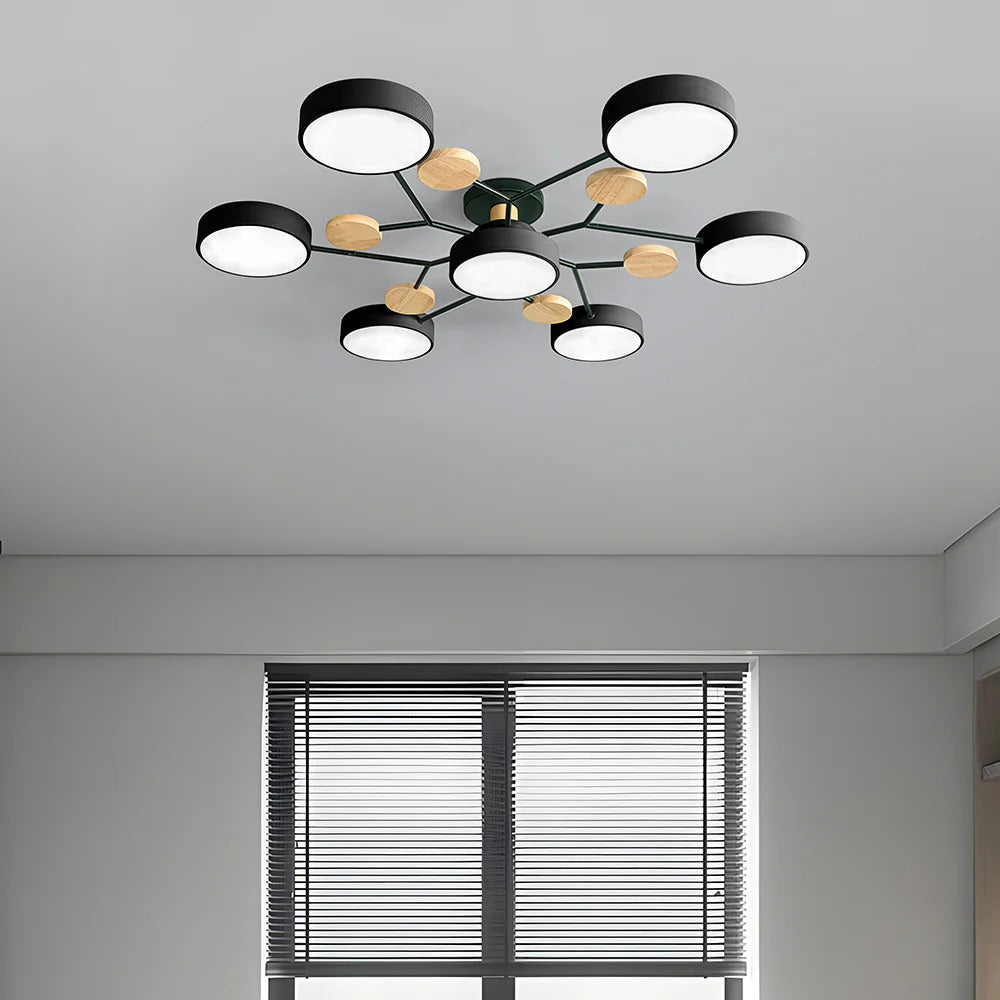 Samtida Semi-Flush LED Taklampa