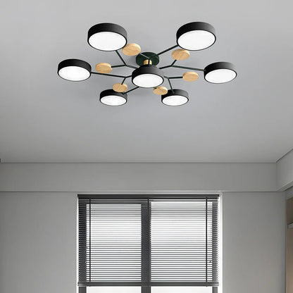 Taklampa Modern LED Flush Mount Kristallkrona
