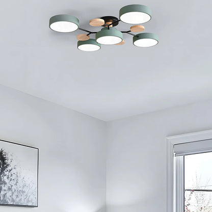 Samtida Semi-Flush LED Taklampa