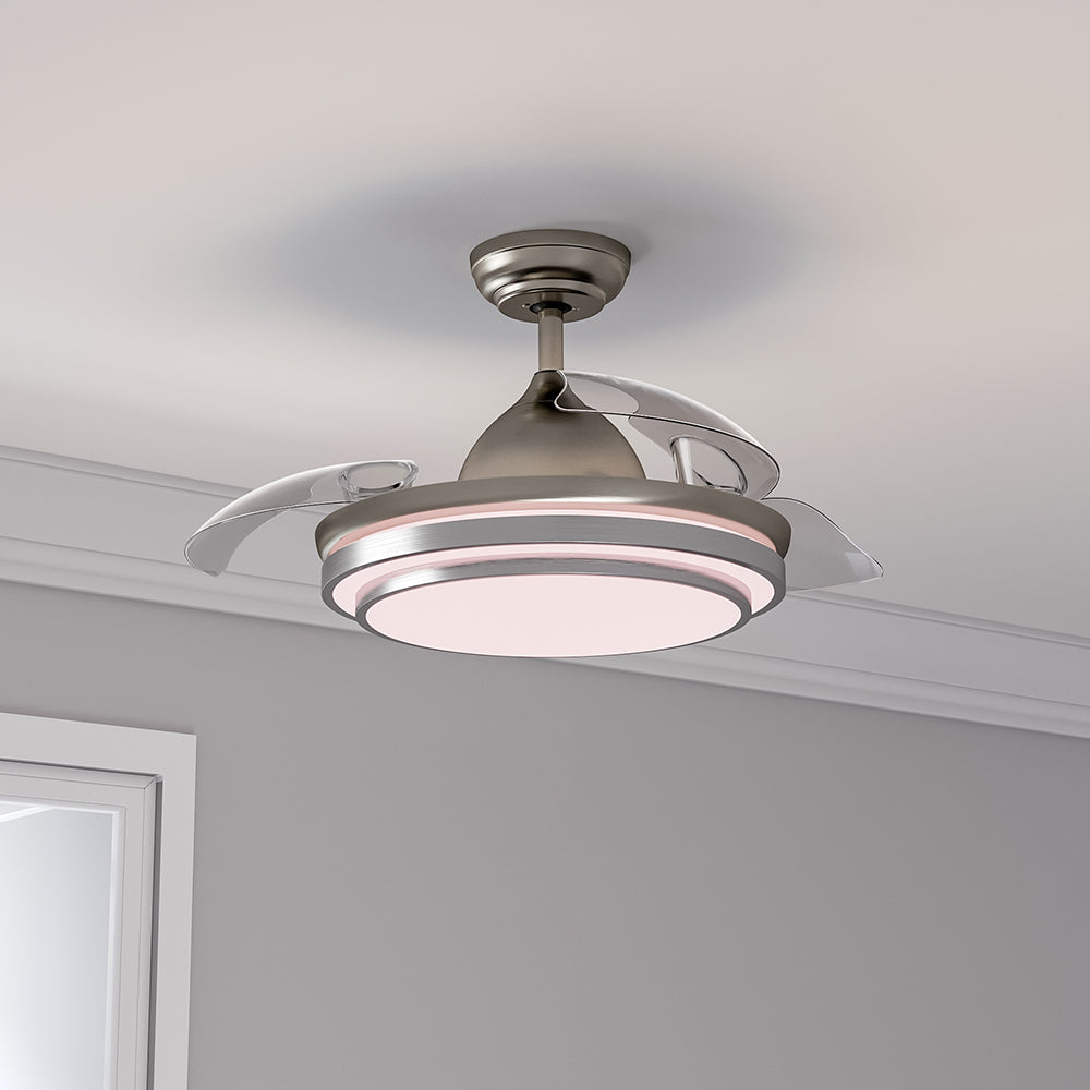 Uppträda takfläkt 42" med dimbar belysning & fjärrkontroll