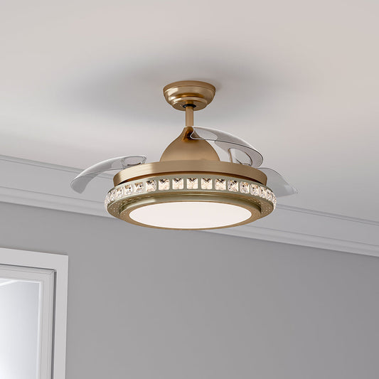 Uppträda takfläkt 42" med dimbar belysning & fjärrkontroll