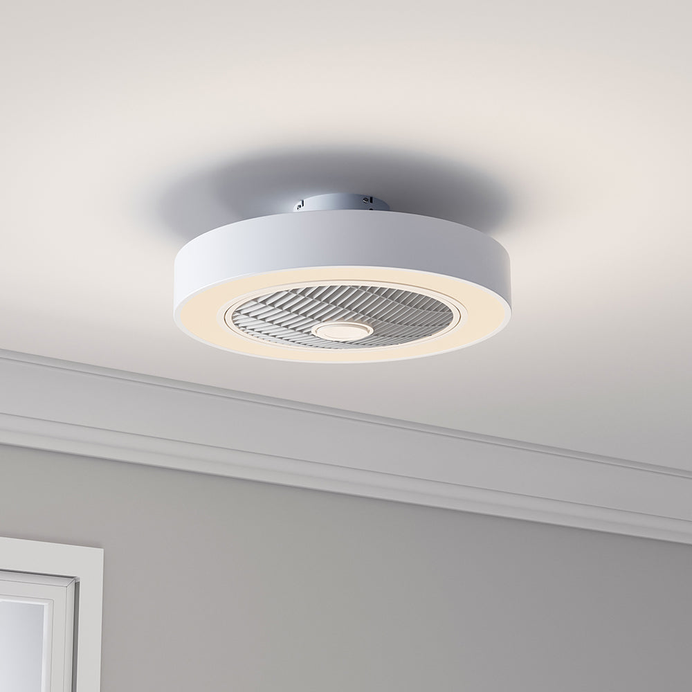 Kompakt 55 cm Takfläkt med 3 LED-ljusslägen och fjärrkontroll