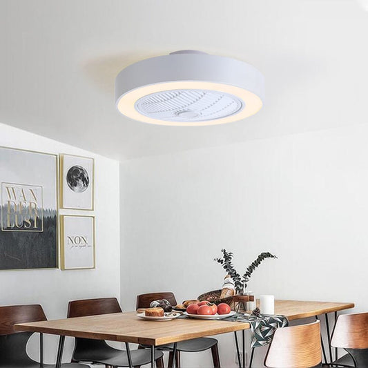 Kompakt 55 cm Takfläkt med 3 LED-ljusslägen och fjärrkontroll