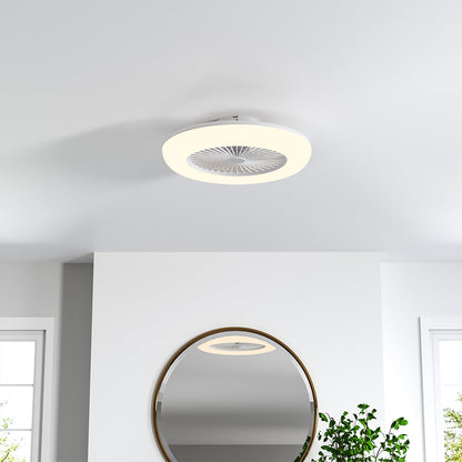Kompakt 55 cm Takfläkt med 3 LED-ljusslägen och fjärrkontroll