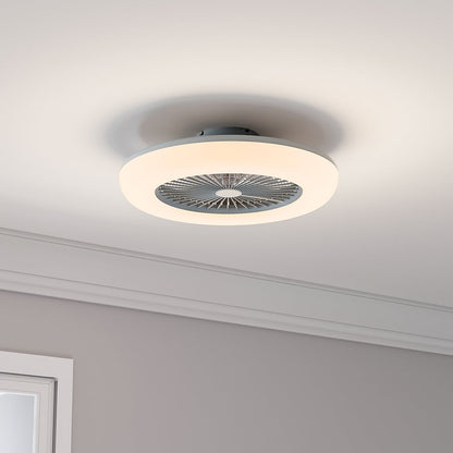 Kompakt 55 cm Takfläkt med 3 LED-ljusslägen och fjärrkontroll