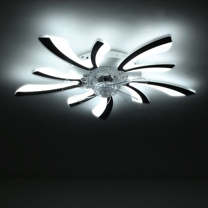 Kreativ 78cm Akryl Takfläkt med Inbyggd LED-Belysning