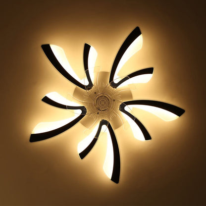 Kreativ 78cm Akryl Takfläkt med Inbyggd LED-Belysning