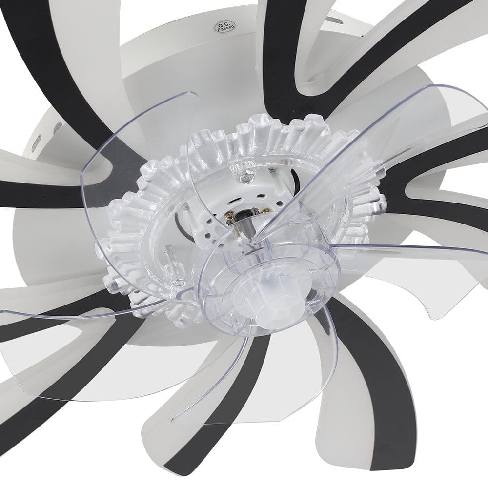 Kreativ 78cm Akryl Takfläkt med Inbyggd LED-Belysning