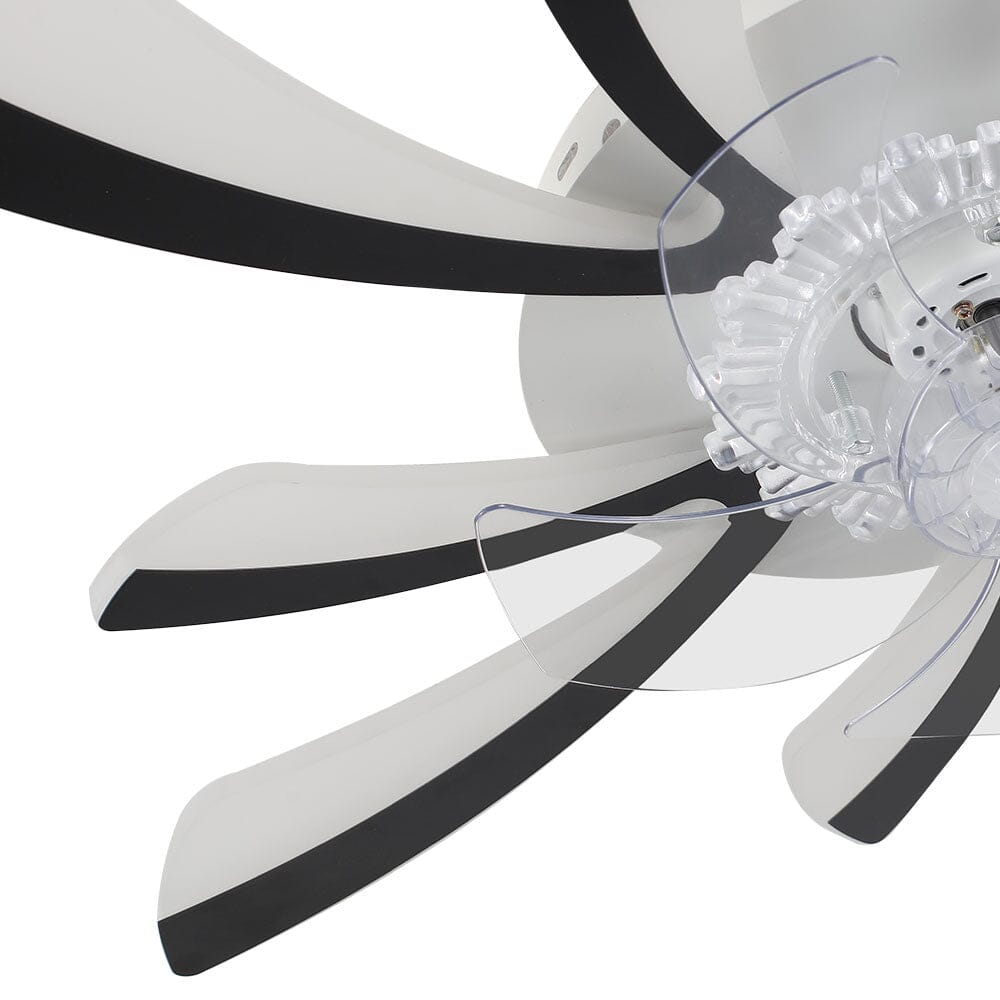 Kreativ 78cm Akryl Takfläkt med Inbyggd LED-Belysning