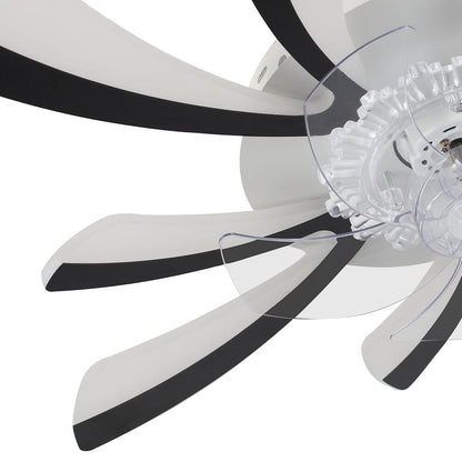 Kreativ 78cm Akryl Takfläkt med Inbyggd LED-Belysning