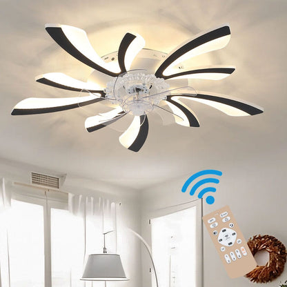 Kreativ 78cm Akryl Takfläkt med Inbyggd LED-Belysning