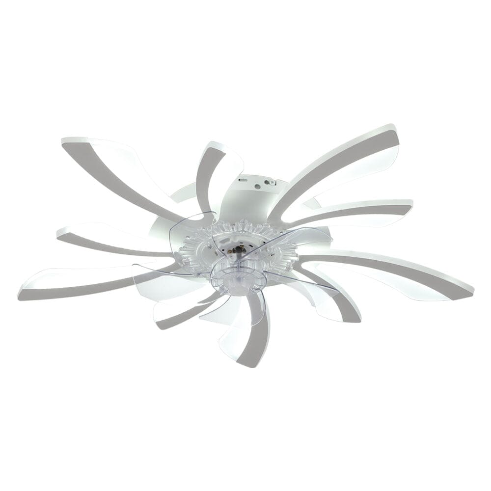 Kreativ 78cm Akryl Takfläkt med Inbyggd LED-Belysning