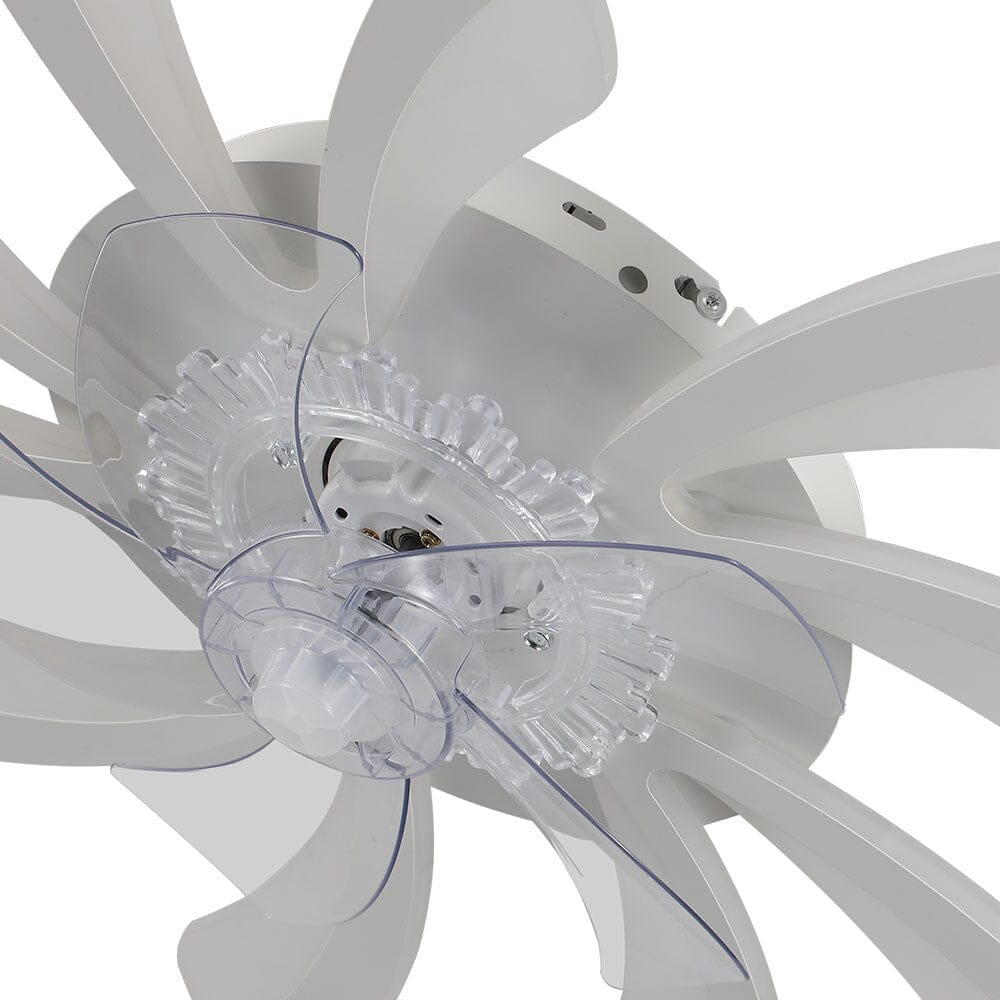 Kreativ 78cm Akryl Takfläkt med Inbyggd LED-Belysning