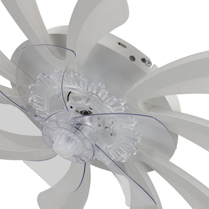 Kreativ 78cm Akryl Takfläkt med Inbyggd LED-Belysning