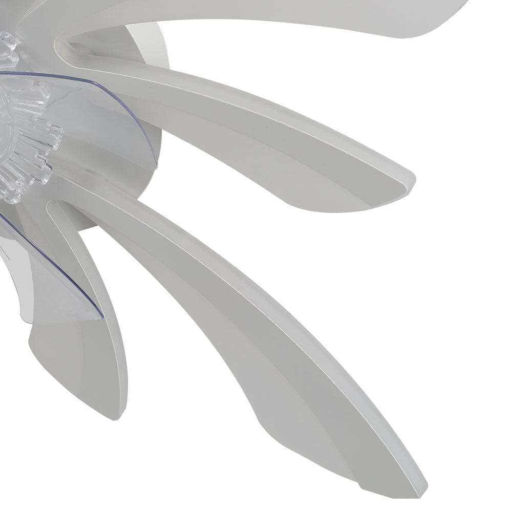 Kreativ 78cm Akryl Takfläkt med Inbyggd LED-Belysning
