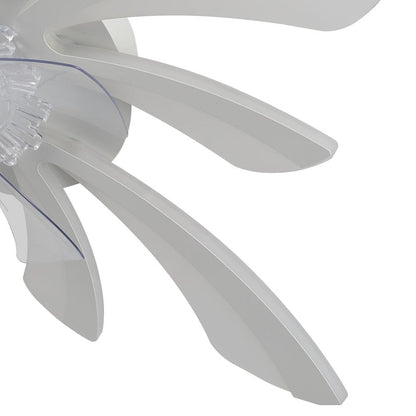 Kreativ 78cm Akryl Takfläkt med Inbyggd LED-Belysning