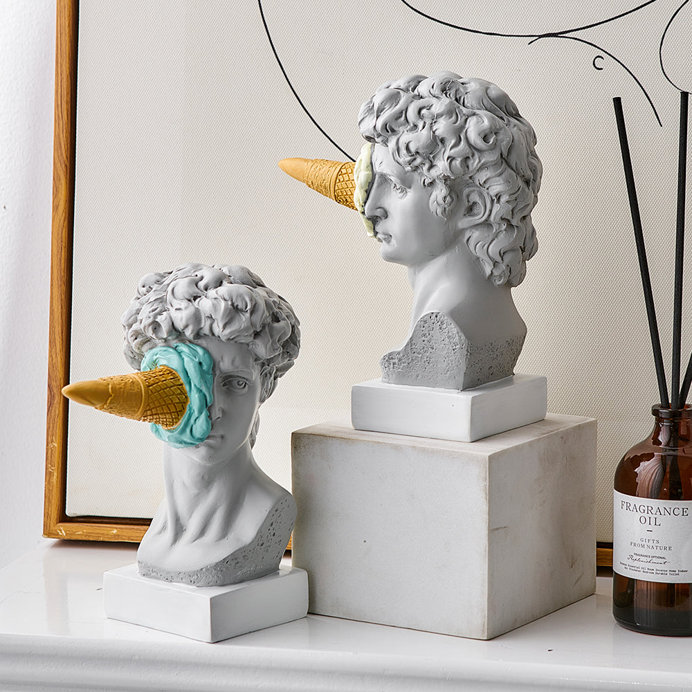 David Glassstaty Hem Dekor för Kreativ Bokhylla Display