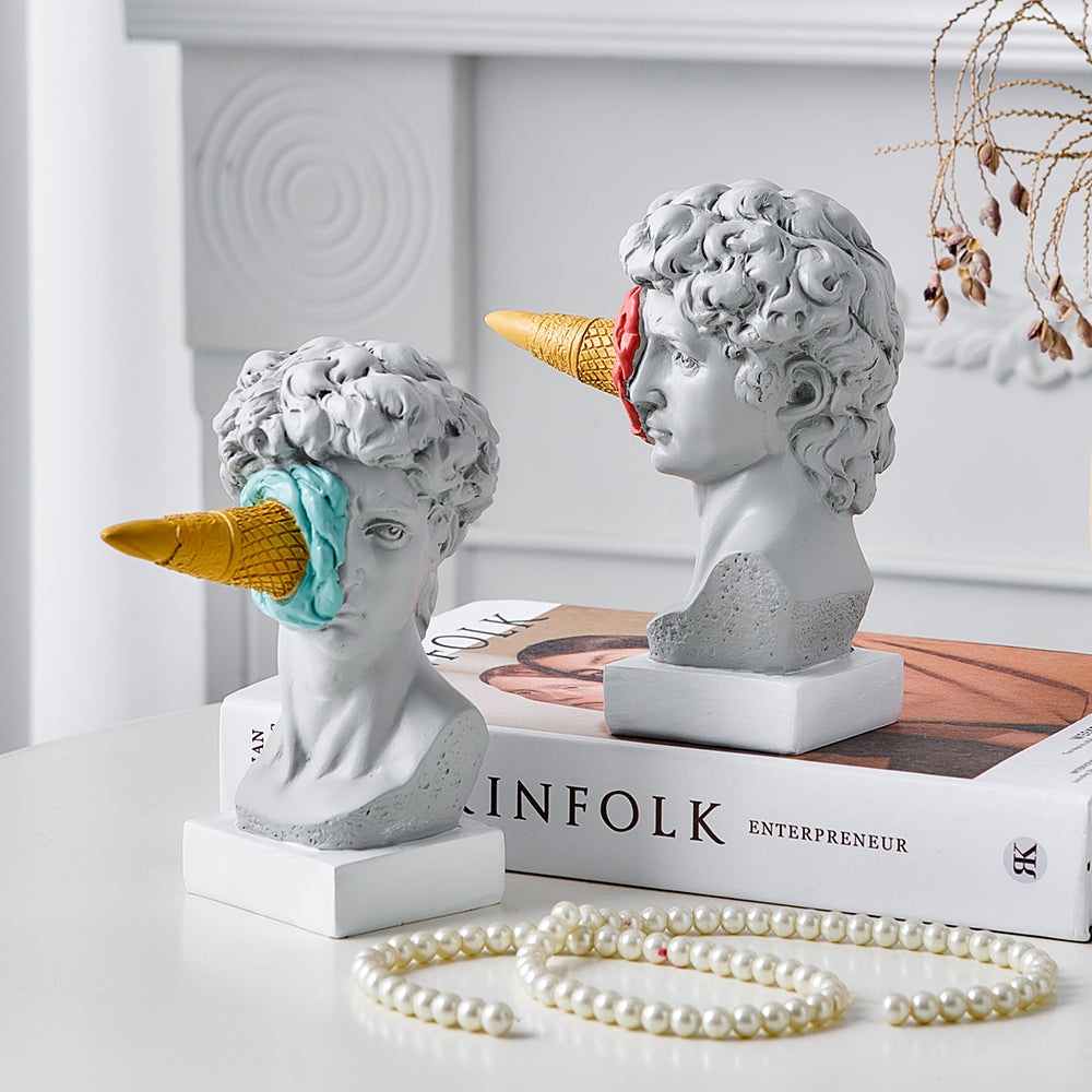 David Glassstaty Hem Dekor för Kreativ Bokhylla Display