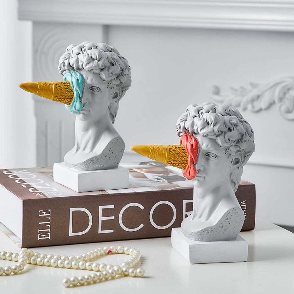 David Glassstaty Hem Dekor för Kreativ Bokhylla Display