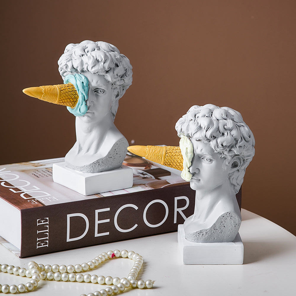 David Glassstaty Hem Dekor för Kreativ Bokhylla Display