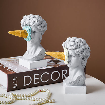 David Glassstaty Hem Dekor för Kreativ Bokhylla Display