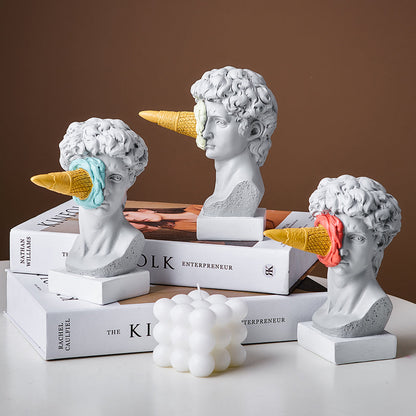 David Glassstaty Hem Dekor för Kreativ Bokhylla Display