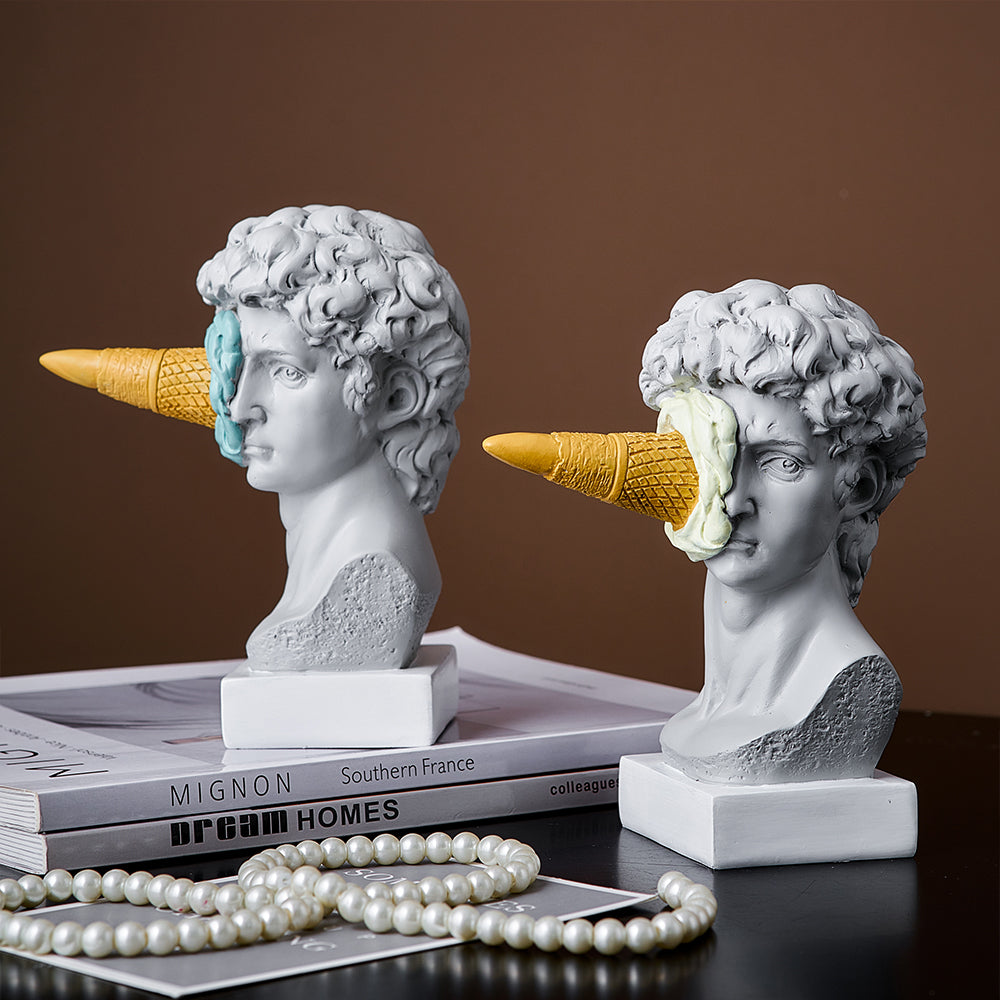 David Glassstaty Hem Dekor för Kreativ Bokhylla Display