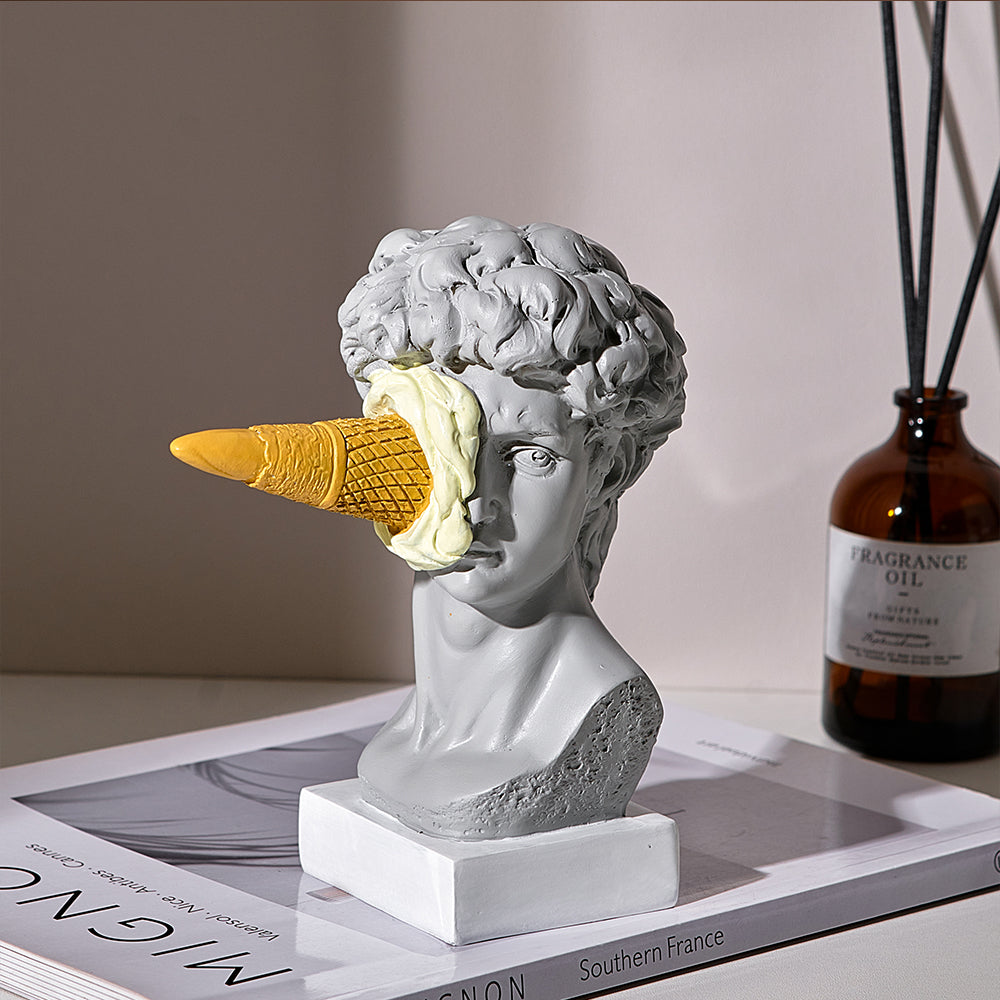 David Glassstaty Hem Dekor för Kreativ Bokhylla Display