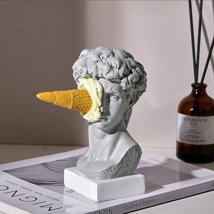 David Glassstaty Hem Dekor för Kreativ Bokhylla Display