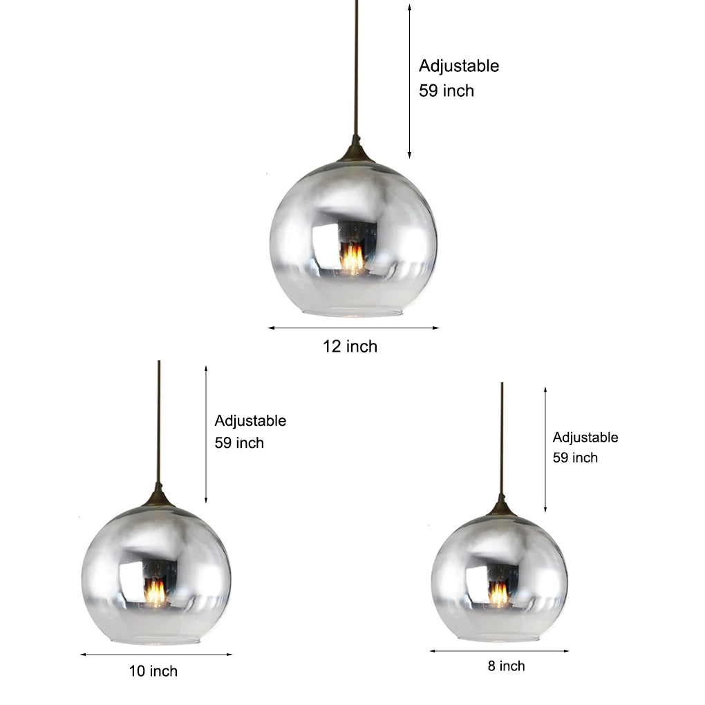 SphereGlow - Modern Glasklar Industrial LED- Handlamp för Kök och Matrum