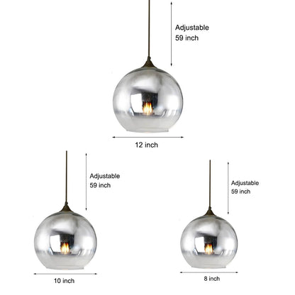SphereGlow - Modern Glasklar Industrial LED- Handlamp för Kök och Matrum
