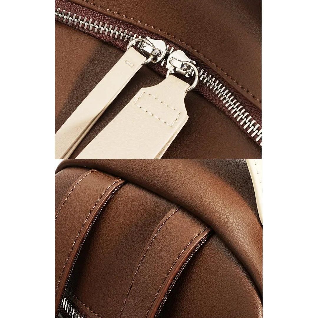 Nuvanié Lyx Dams Rucksack | Handgjord av Veganläder | Mångsidig &amp; Stilren | I 4 Färger