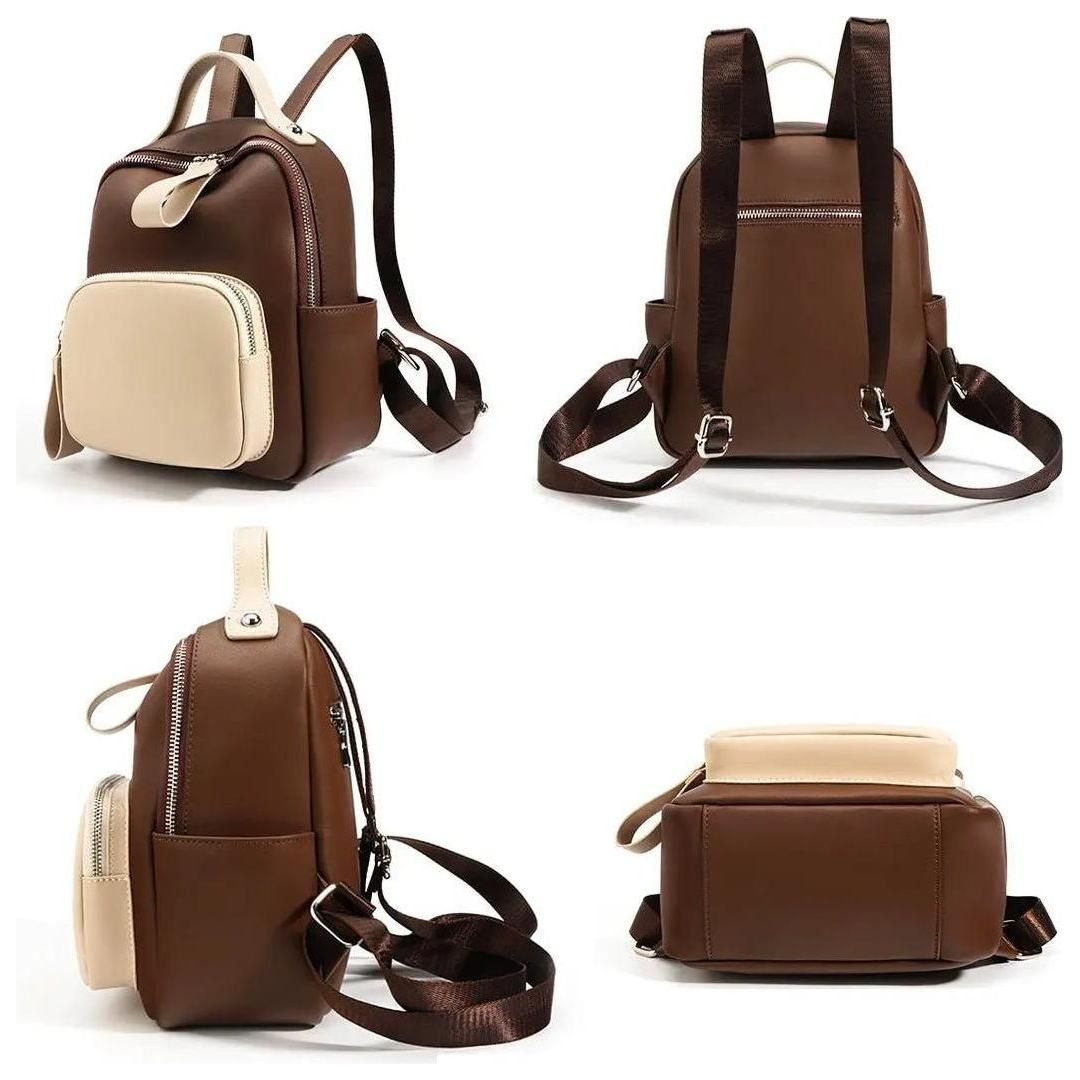 Nuvanié Lyx Dams Rucksack | Handgjord av Veganläder | Mångsidig &amp; Stilren | I 4 Färger