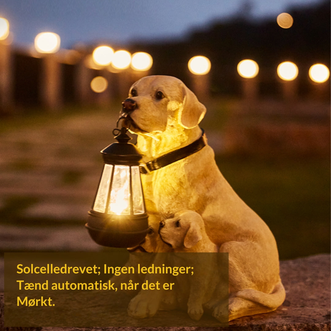 PuppyGlow – Solarlampa med lekfull hundstaty för utomhus charm