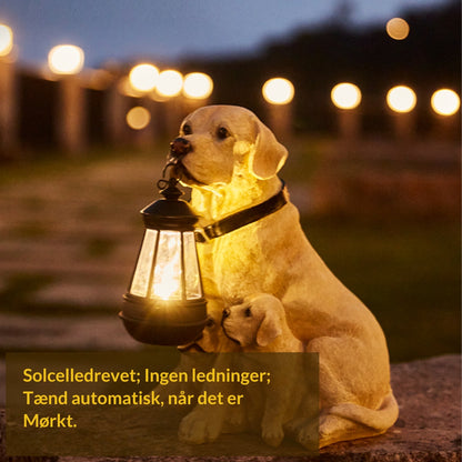 PuppyGlow – Solarlampa med lekfull hundstaty för utomhus charm