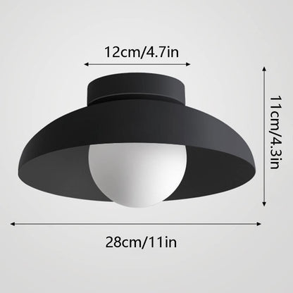 Modern Metallisk Semi-Flush Taklampa för Hallen