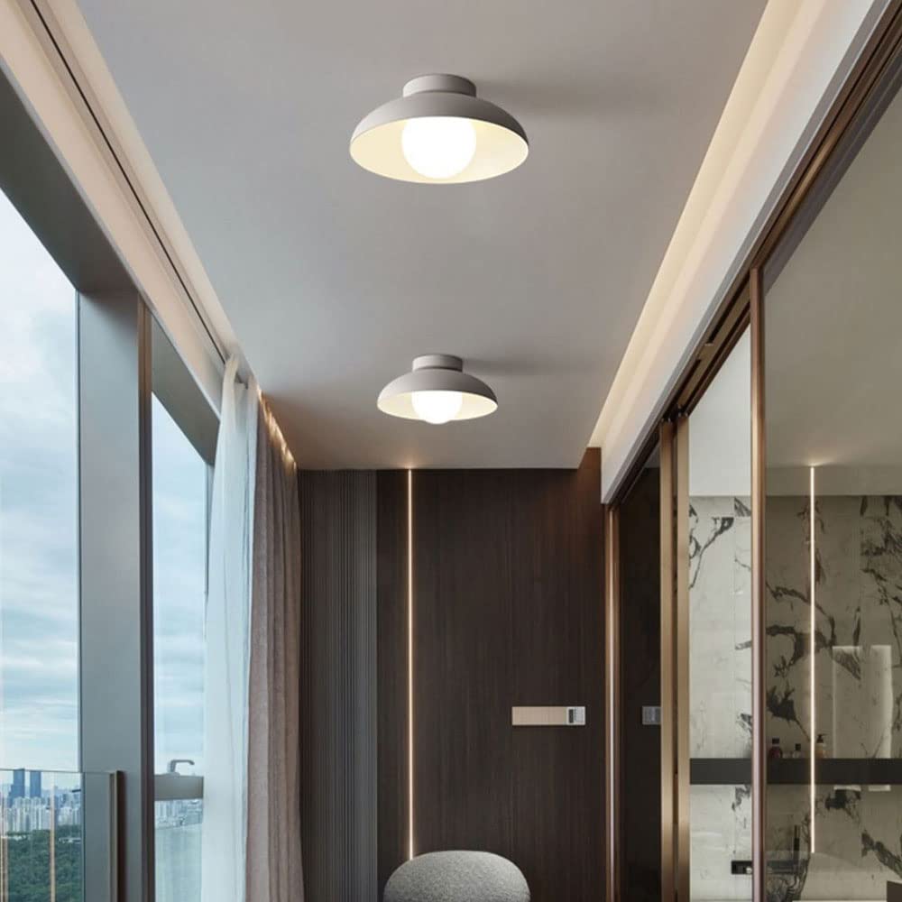 Modern Metallisk Semi-Flush Taklampa för Hallen
