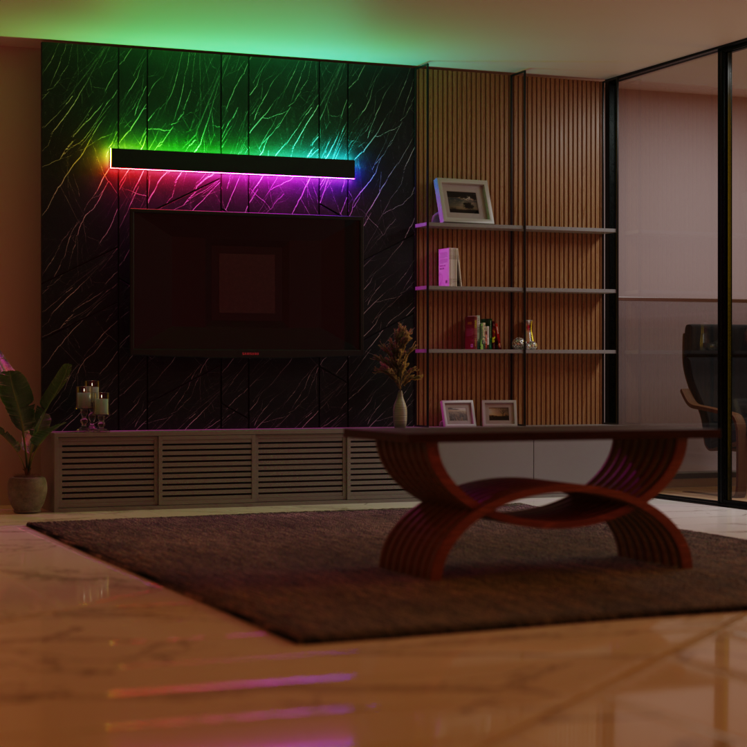 Modern svart LED utomhusvägglampa